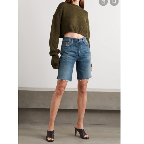 CITIZENS OF HUMANITYClaudette distressed denim shorts,All Products : American Fashion Style Bags On Sale